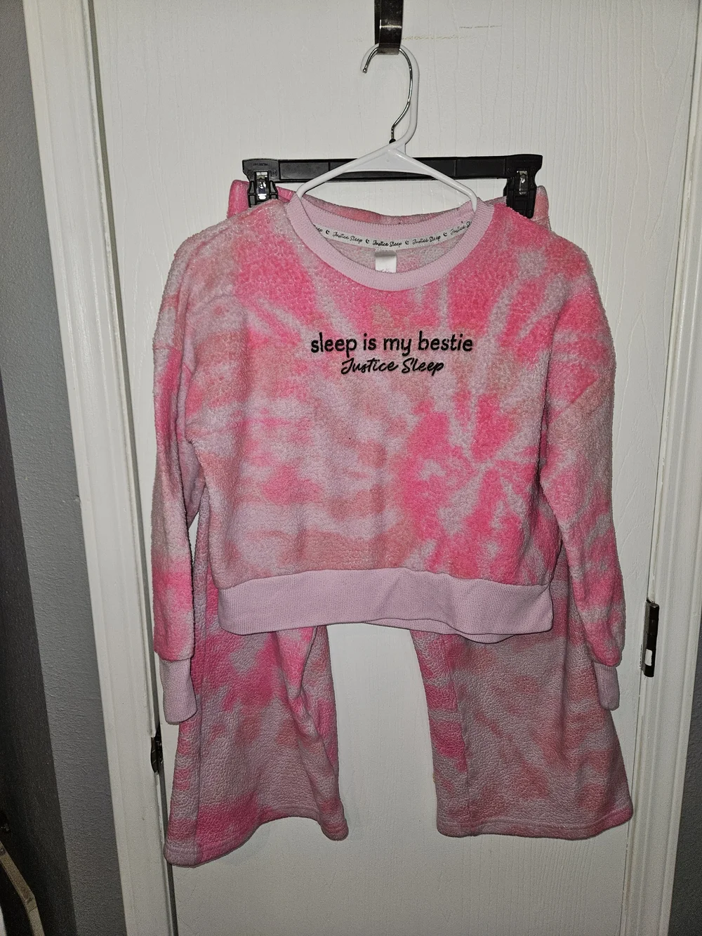 Justice Pink Tie-Dye Cozy Pajama Set